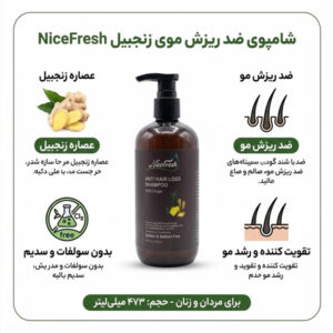 شامپو مو نایس فرش مدل زنجبیل حجم 473 میلی لیتر
